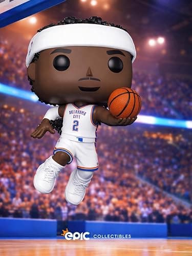 Epic Collectibles Pop Basketball: OKC Thunder - Shai Gilgeous Alexander (SGA) Layup Vinyl Figure Included with Box Protector Compatible for Funko thumbnail 2