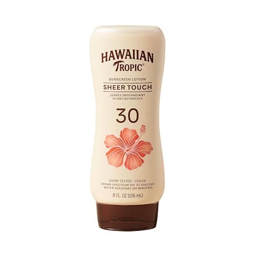 Hawaiian Tropic Sheer Touch Lotion Sunscreen, Moisturizing Broad-Spectrum Protection, SPF 30, Sun, Mango, 8 Oz - Image 1