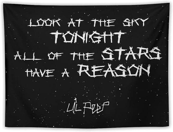 Lil Peep Tapestries Love Rapper Tapestry 3x5 ft Wall Hanging Room Art Home Decoration Gift Bedroom Decor Living Room Door Curtain Balcony thumbnail 6