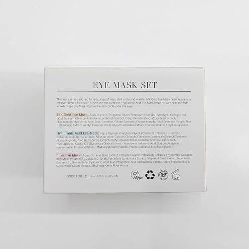 PEAUAMIE Under Eye Patches Gold and Hyaluronic Acid for puffy eyes,Rose Eye Masks for Dark Circles and Puffiness skin care Smooth Wrinkles products 30 Pairs thumbnail 9