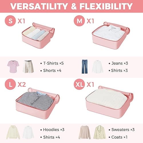 BAGAIL 9 Set Packing Cubes Luggage Packing Organizers for Travel Accessories thumbnail 3