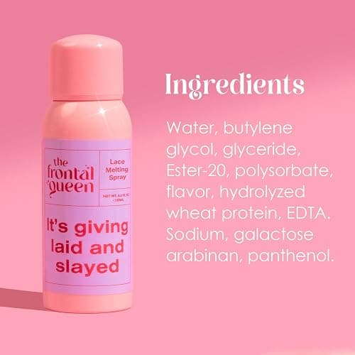 The Frontal Queen Lace Melting Spray, Ashy Lace Melting Spray for Lace Wigs, Lace Bond Spray, Extra Hold Lace Melting Spray Adhesive Wig, No Residue, Long Lasting Safe Formula - 4.2 oz thumbnail 4