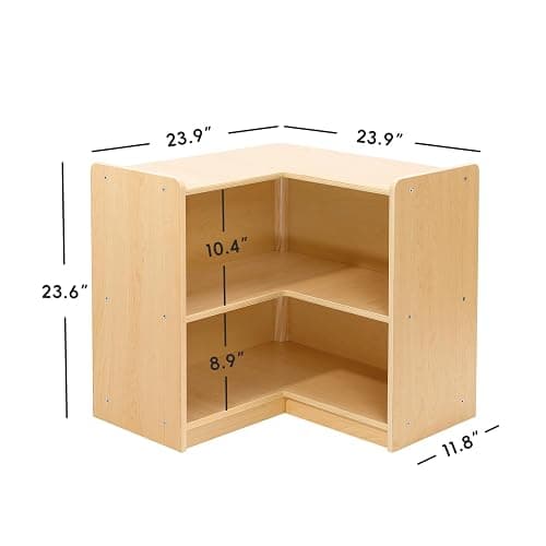 OOOK L-Shape Montessori Bookshelf for Compact Corner Space, Corner Shelf | FSC Plywood, Use Alone or Fits Shelf Combination Series, Montessori Furniture in Kids Room, Daycare, Nursery, Classroom thumbnail 3