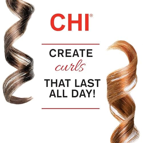 CHI Ceramic Curling Iron, Hair Curler for Smooth & Shiny Curls, Adjustable Temperature & Automatic Shut-Off, 1" Barrel, Black thumbnail 6