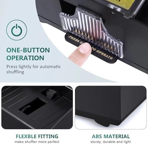 Rareidel Automatic Card Shuffler 2 Deck, Battery Operated Card Dealer Machine, Electric Casino Card Shuffler for UNO, Blackjack, Texas Hold'em, Home Card Games thumbnail 5