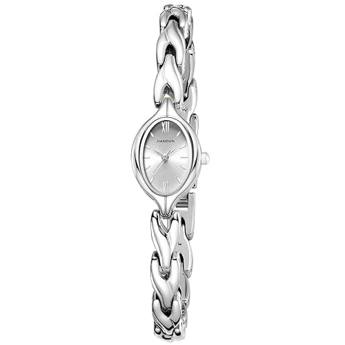 JIANDUN Vintage Women's Oval Bracelet Watch, Waterproof Stainless Steel Band with Adjustment Tool, Retro Ladies Quartz Wristwatch, Perfect for Daily Wear and Special Occasions - Image 1