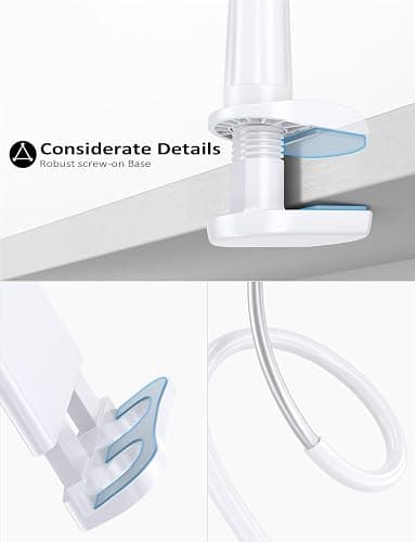 Tryone Gooseneck Tablet Holder Stand for Bed Adjustable Flexible Arm Tablets Mount Clamp on Table Compatible with iPad Air Mini | Galaxy Tabs | Kindle Fire | Switch or Other 4.7-10.5" Devices thumbnail 6