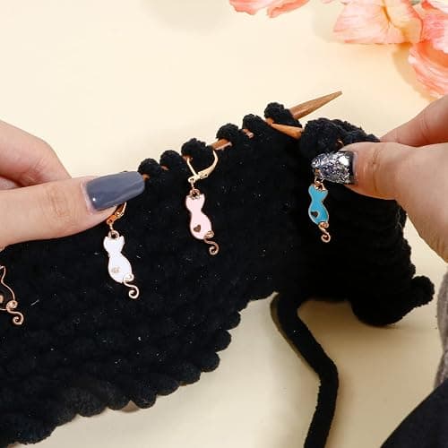 DoreenBeads Stitch Markers for Crocheting and Knitting, Alloy Enamel Crochet Marker Crochet Gifts for Knitting Weaving Sewing Accessories Quilting Jewelry Making thumbnail 7