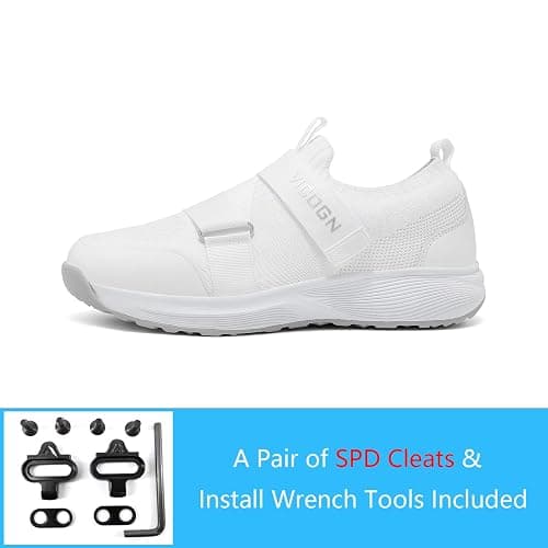 Vicogn Mens Womens Indoor Cycling Shoes Compatible with SPD System Pedal, Outdoor Walkable Bike Shoes with SPD Cleats Included thumbnail 3