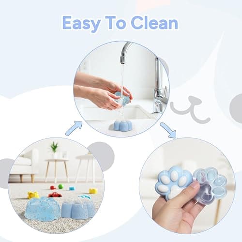 AFKLMNE 2-Pack Taba Squishy Cat Paw Sensory Fidget Toys Adults, Anxiety Stress Relief Squeeze Toy, Soft Cute Kawaii Squishy’s for Desk, School (Blue) thumbnail 4