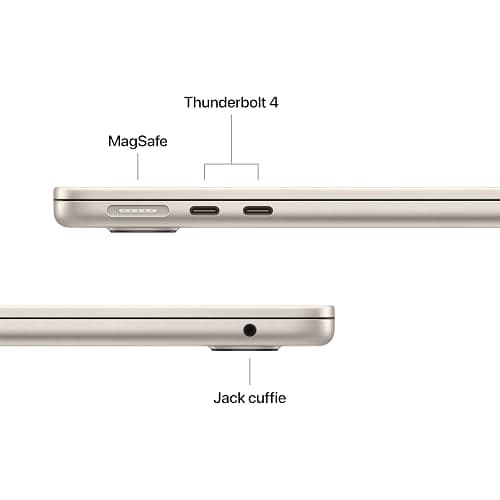 Apple Portatile MacBook Air 13'' con chip M4 (2025): progettato per Apple Intelligence, display Liquid Retina da 13,6'', 16GB di memoria unificata, 256GB di archiviazione SSD, Touch ID; Galassia thumbnail 5