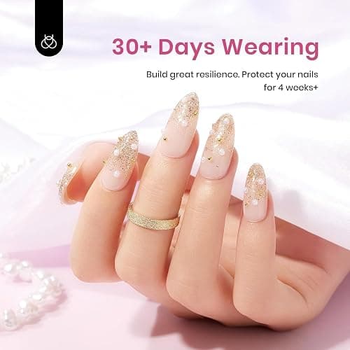 Beetles Builder Gel Set-Sheer Luck 6 Colors 8 in 1 Building Apex Strengthening Thickening Extension DIY Salon at Home for Beginner,Nude Pink Builder Nails Gel,UV & LED Lamp Needed thumbnail 5