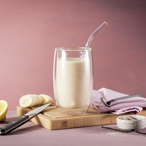 ZWILLING Sorrento 5-pc Bent Glass Straw Set - Clear - Clear - 5-pc thumbnail 2