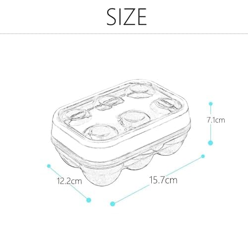 JAMOR 6 Grid Egg Storage Box Refrigerator Crisper Egg Protection Box Portable Egg Carriage Container For Camping Picnic Essential (Blue) thumbnail 2