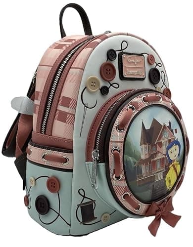 Loungefly Coraline Garden Party Mini Backpack – Officially Licensed, Faux Leather, Zippered Pockets thumbnail 2