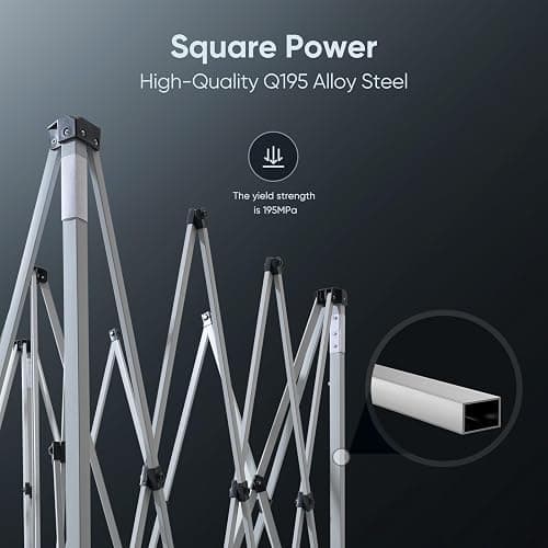 Quictent 10x10 Pop Up Screened Canopy Tent, Instant Setup for 1 Person with Netting, Portable & Compact, Waterproof & UV Protection, Ideal for Camping, Beach, Parties, and Outdoor Events thumbnail 9
