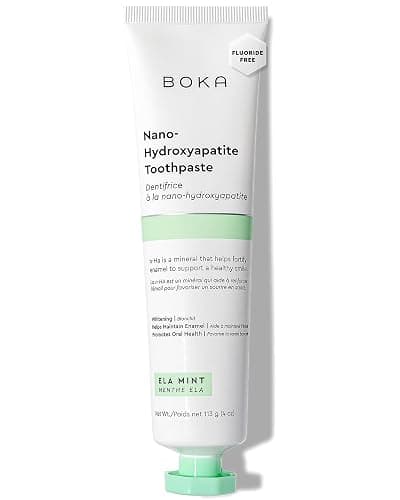 Boka Fluoride Free Toothpaste, Nano Hydroxyapatite Toothpaste, Appropriate for Sensitive Teeth - for Adult Oral Care - Ela Mint Flavor, 4 Fl Oz 1Pk US Manufactured - Image 1