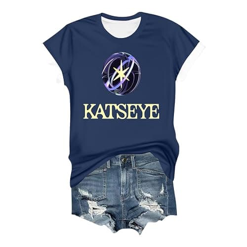 CCHZYSKO Katseye Beautiful Tour T-Shirt Concert Short Sleeve Graphic Tee Music Album Streetwear Top Fans for Women thumbnail 3