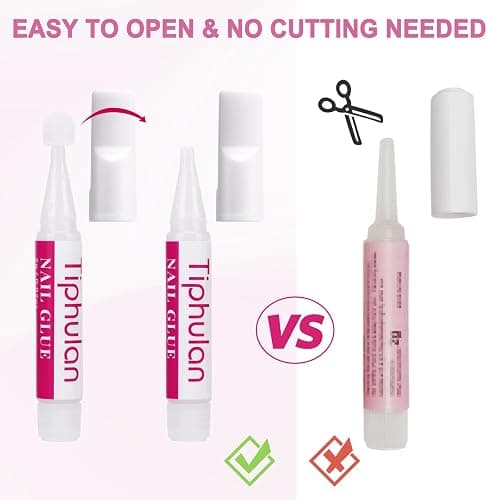 Tiphulan Nail Glue for Nail Tips - 20PCS Strong Long Lasting Nail Glue for Press on Nails, Super Good Holding Fake Nails Glue Bulk Pack, Professional Adhesive Bond Nail Glue for Acrylic Nails, 2g/pcs thumbnail 4