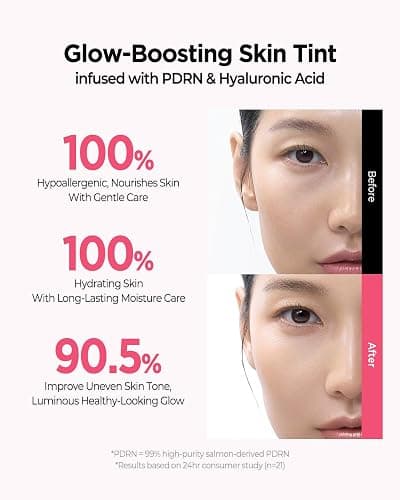 PDRN Serum Skin Tint (10N) | Natural Coverage Tinted Moisturizer, Korean Tinted Skin Serum for Hydrating Dewy Finish, Korean Skincare BB Cream Makeup thumbnail 5