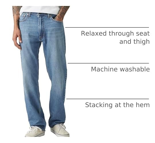 Levi's Mens 555 Relaxed Straight Fit Jean thumbnail 5