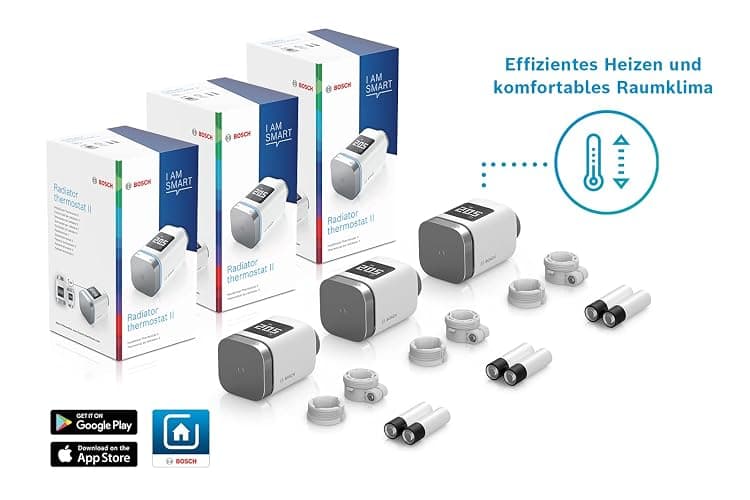 Bosch Smart Home Heizkörperthermostat II, 3er Set, smarte Thermostate mit App-Funktion, kompatibel mit Amazon Alexa, Apple HomeKit, Google Home - Amazon Edition thumbnail 6