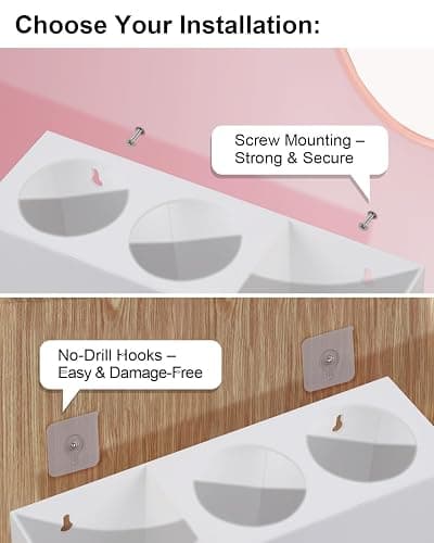 Hair Tool Organizer, Hair Dryer Holder with Heatproof Steel Cups, Acrylic Vanity Organizer for Curling Iron, Flat Iron & Hair Brushes, Perfect for Bathroom Countertop or Cabinet Storage thumbnail 5