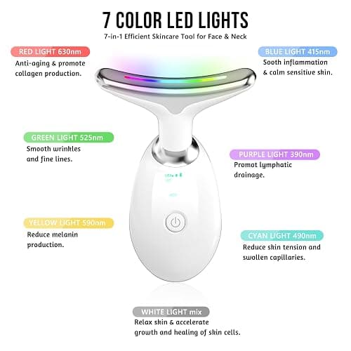 7 in 1 Face Massager Tool, Red Light Therapy for Face and Neck, Red Light Therapy Wand, Face Neck Sculpting Tool for Skin Care thumbnail 2