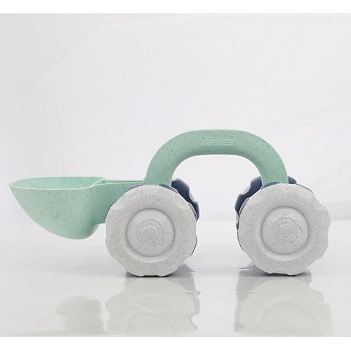 Asweets Beach Sand Toy Shovel Car, Organic Green Plastic Travel Beach Sand Toys for Kids Toddlers, Ideal Gift for Boys and Girls, 11.81''L x 6.10''W x 5.31''H thumbnail 4