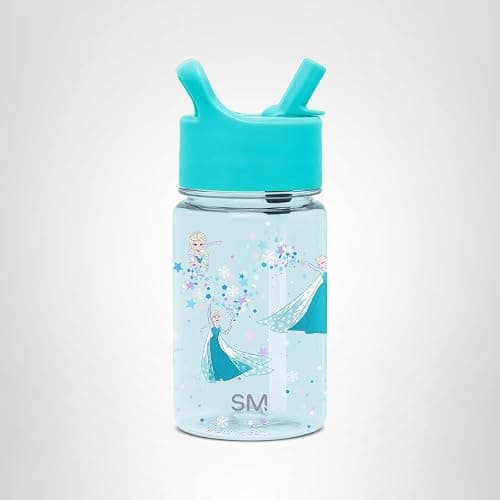 Simple Modern Disney Frozen Kids Water Bottle Plastic BPA-Free Tritan Cup with Leak Proof Straw Lid | Reusable and Durable for Toddlers, Girls | Summit Collection | 12oz, Frozen Elsa's Snowflake thumbnail 8