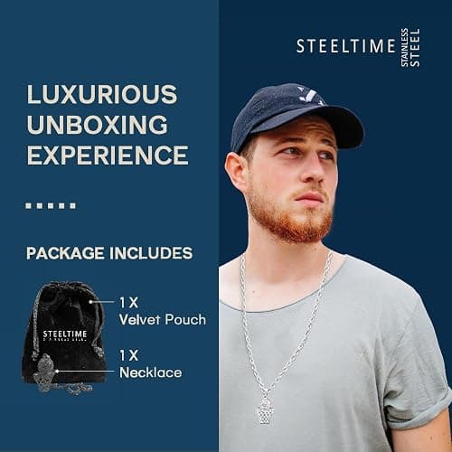 STEELTIME NYC Basketball Necklace - 18K Plated Basketball Chain with Hoop for Men, Women, Teens - Gold, Silver & Black Color Options - Stainless Steel Sports Pendant with Simulated Diamond CZ Stones thumbnail 5