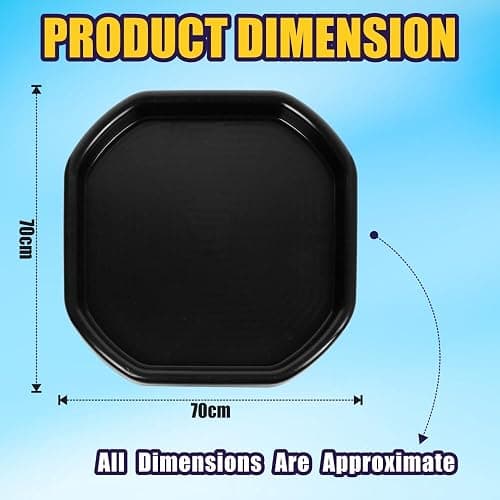 Small Mixing Tray 70cm x 70cm Octagonal Sand Pit Tray concrete and Mortar Mixing Tray Kids Messy Activities Plastic Tuff Spot Board Water Sand Activities Sand Plastering (Set Of 1, Black) thumbnail 3