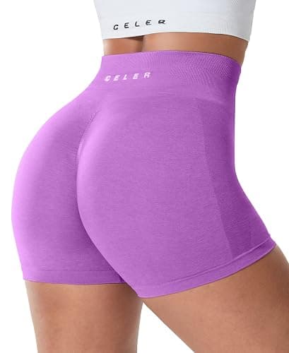 CELER Womens Workout Shorts Seamless Scrunch Butt Gym Shorts High Waisted Yoga Athletic Booty Shorts - Image 1