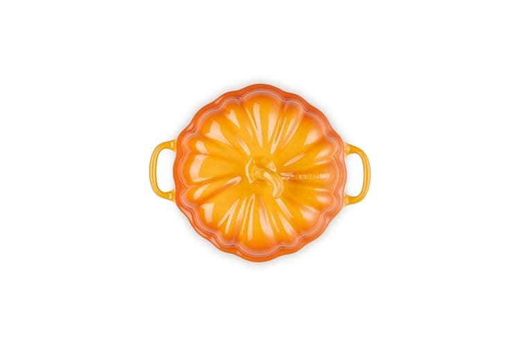 Le Creuset Stoneware Figural Pumpkin Petite Cocotte, 12 oz., Persimmon thumbnail 3