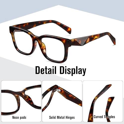 kimorn Blue Light Blocking Glasses,Anti Eyestrain & UV Protection,Square Frame Glasses for Women and Men thumbnail 5
