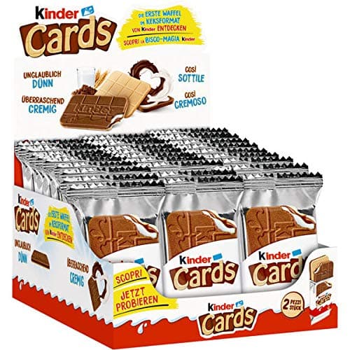 Ferrero Kinder Cards Spécialité Gaufre Barres 25,6g (Pack de 30) - Image 1