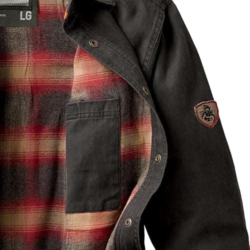 Legendary Whitetails Men's Flannel Lined Shirt Jacket Waxed Cotton Water Resistant thumbnail 7