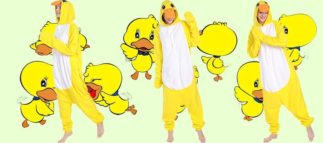 Markest Unisex Onesie for Adult and Teenagers Animal Yellow Duck Cosplay Costumes One Piece Pajama thumbnail 6
