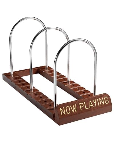 BS-VOG Now Playing Vinyl Record Stand, 50 LP Vinyl Record Storage with Non-slip Grooves, Wood Now Spinning Vinyl Record Holder for Albums Magazine Rack Magazine Organizer Record Display, Gift Package thumbnail 9