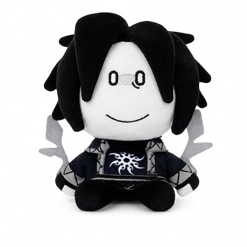 Forsaken Two-Time Plush Doll, 7.5 Inch Soft Stuffed Character Figure, Black and White Game Plush for Fans, Collectible Desk Decor, Gaming Room Display & Gifts - Image 1
