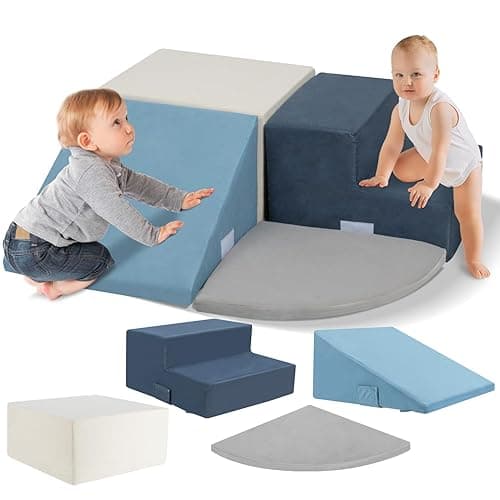 CAPAKIDS Large 4 Pcs Toddler Climbing Toys Indoor, Foam Blocks with Velcro, Ideal Gift - Modern