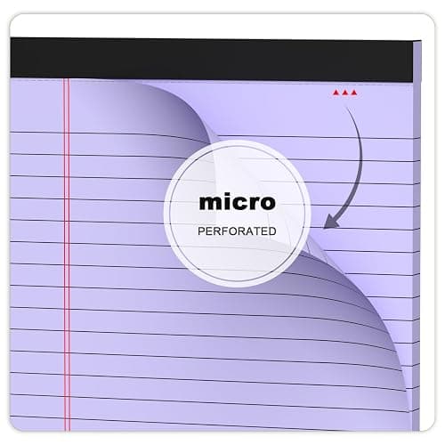 AILZFEI 6pcs Small Legal Pad 5x8 College Ruled Purple Legal Pads Notepads 6 Pack Study Back Writing Pads 5 x 8 Perforated Narrow Ruled Pads of Paper Purple thumbnail 6