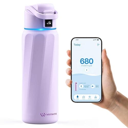 WaterH BOOST Smart Water Bottle Tracker with Reminder to Drink Water, 32oz | Double Wall Vacuum Insulated Stainless Steel, BPA-Free, Leakproof, Smart App Tracking, Travel-Friendly Wide Mouth for Office - Image 1
