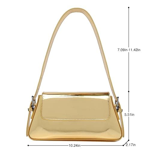 Women Small Shoulder Bag Cute Hobo Tote Handbag Evening Clutch Bag Y2k Sparkly Silver Purse for Party Prom Wedding thumbnail 7