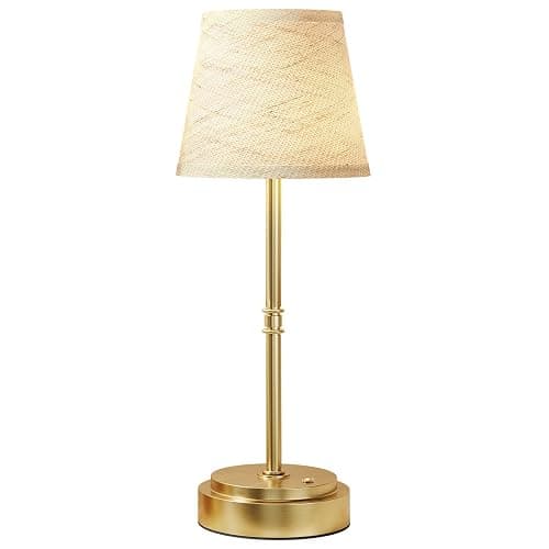 Litluzecozy Cordless Table Lamp - 7500mAh Longest Lasting Battery Operated Lamp, 1 Pack Antique Brass Aesthetic Cozy Rechargeable Desk Lamp for Kitchen Counter, Dining Room & Restaurant Centerpiece thumbnail 2
