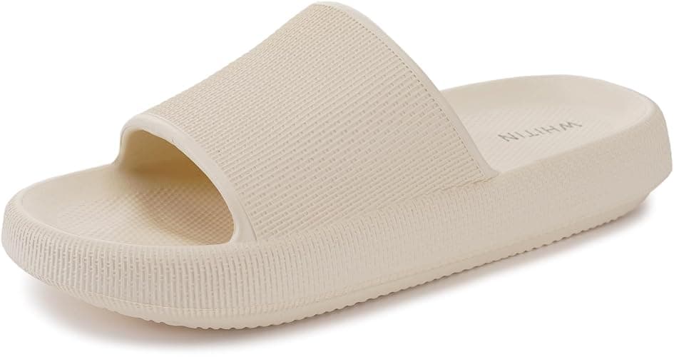 WHITIN Slippers for Women Non Slip | Cushioned Thick Sole Slides | Quick Drying Bathroom Sandals - Image 1