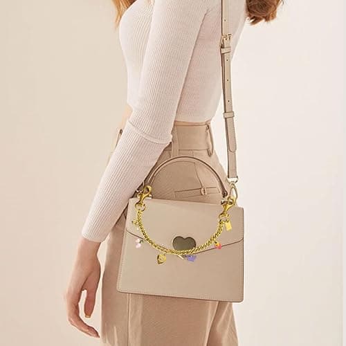 LSBDJDL Cute Cherry Gold Bag Charms Wallet Chain Keychains Purse Accessories For Women thumbnail 4