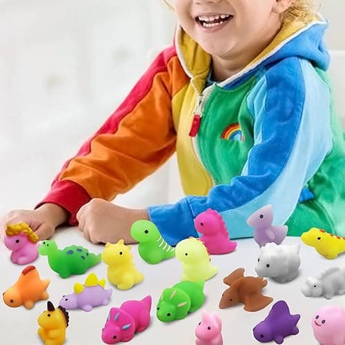Aviski 30PCS Mochi Squishy Toys, Mini Kawaii Dinosaur Squishies Soft Fidget Toys Stress Squeeze Toys Party Bags Filler for Boys Girls Birthday Gifts - Dino Mochi 30psc thumbnail 5