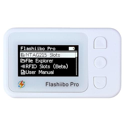 Flashiibo Pro NFC Emulator, NFC Tag Emulator, 3000+ Saves, Unlimited Rewrite, Auto UID Regen, Rechargeable Battery , 1.4" OLED Screen, Compatible with 50+ Games on Switch 1 & 2 (White) - Image 1