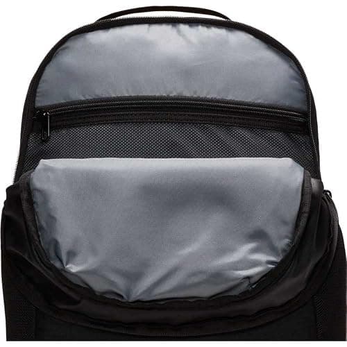 Nike Brasilia Medium Training Backpack for Women and Men with Secure Storage & Water Resistant Coating, Black/Black/White thumbnail 4